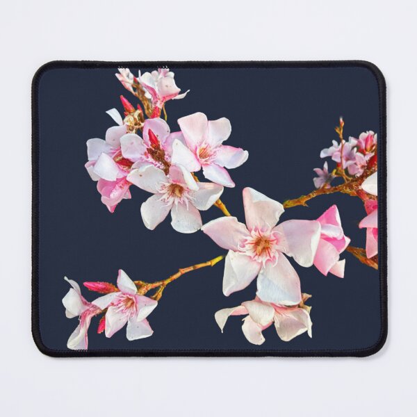 Item preview, Soft Pink Oleander Blossoms - Isolated Botanical Branch Art designed and sold by BalkanBloomArt.