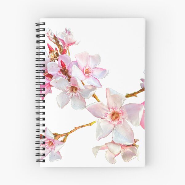 Item preview, Soft Pink Oleander Blossoms - Isolated Botanical Branch Art designed and sold by BalkanBloomArt.