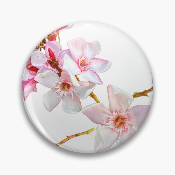 Item preview, Soft Pink Oleander Blossoms - Isolated Botanical Branch Art designed and sold by BalkanBloomArt.