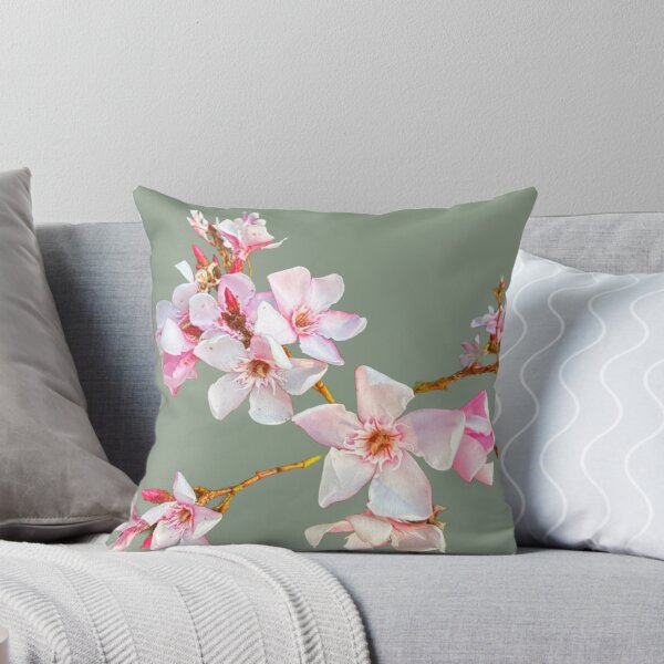 Item preview, Soft Pink Oleander Blossoms - Isolated Botanical Branch Art designed and sold by BalkanBloomArt.