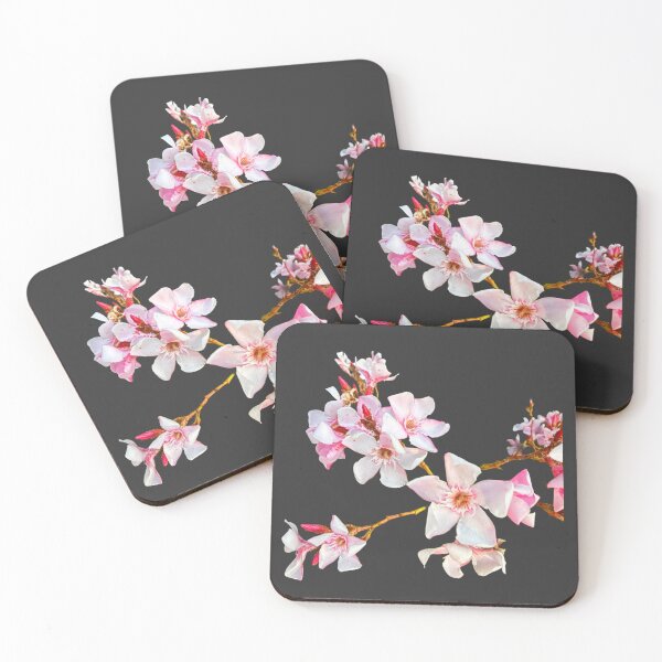 Item preview, Soft Pink Oleander Blossoms - Isolated Botanical Branch Art designed and sold by BalkanBloomArt.