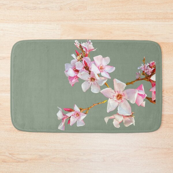 Item preview, Soft Pink Oleander Blossoms - Isolated Botanical Branch Art designed and sold by BalkanBloomArt.