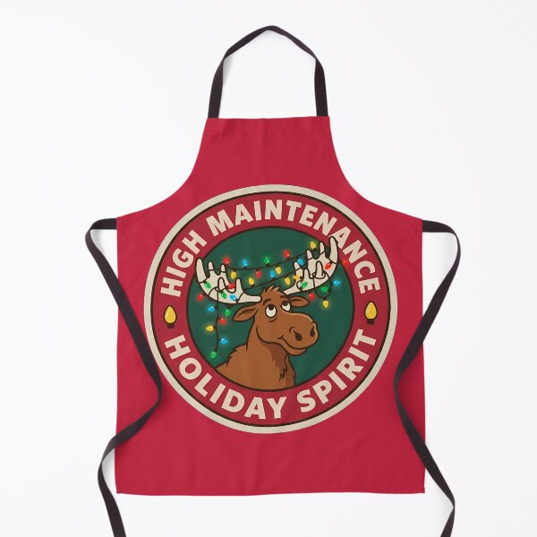 Item preview, High Maintenance Holiday Spirit Moose Badge designed and sold by DripCultureLab.