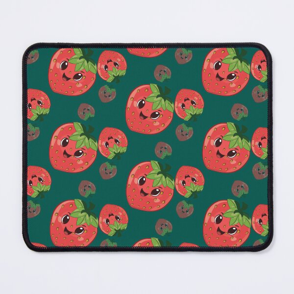 Item preview, Cute Kawaii Smiling Strawberry Pattern designed and sold by photossmirnov.