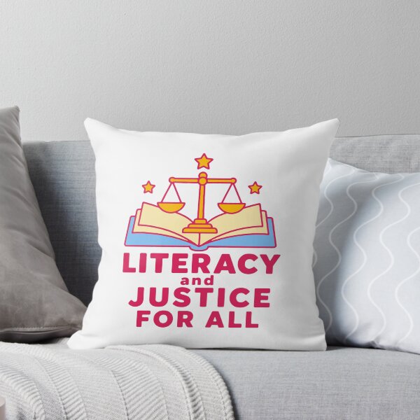 Item preview, Literacy and justice for all - funny librarian teacher reading designed and sold by GagShots.