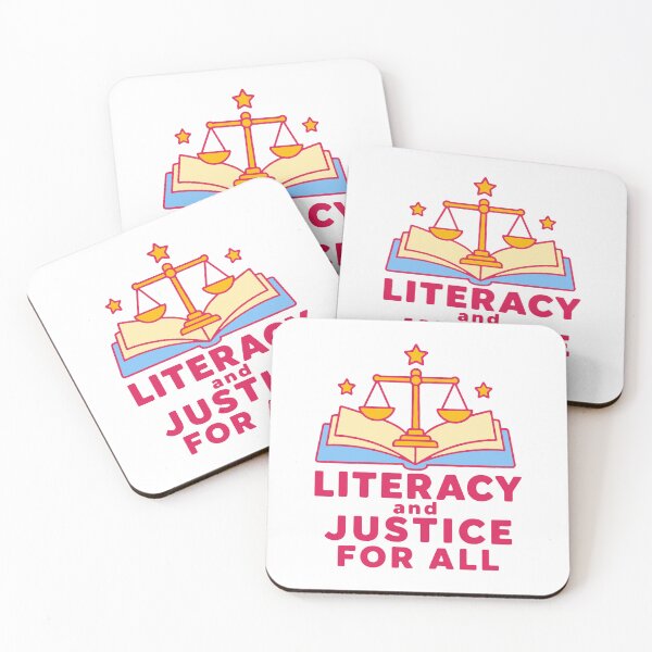 Item preview, Literacy and justice for all - funny librarian teacher reading designed and sold by GagShots.