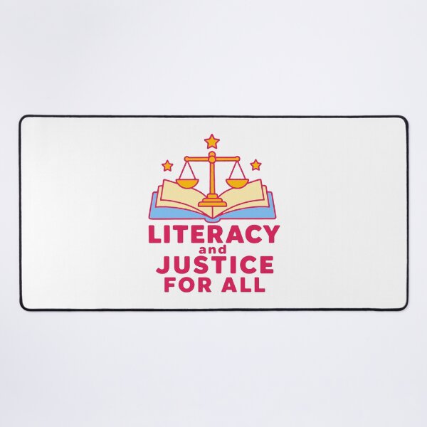 Item preview, Literacy and justice for all - funny librarian teacher reading designed and sold by GagShots.