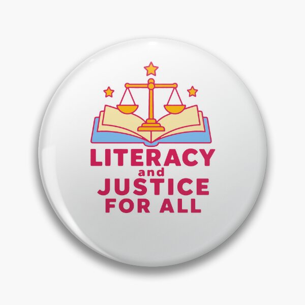 Item preview, Literacy and justice for all - funny librarian teacher reading designed and sold by GagShots.