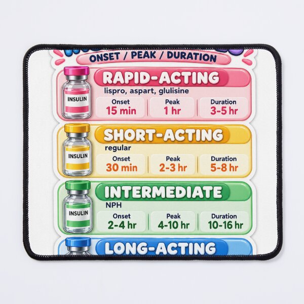 Item preview, Insulin Types 3D Study Aid Nursing Student Sticker designed and sold by isokinetic.