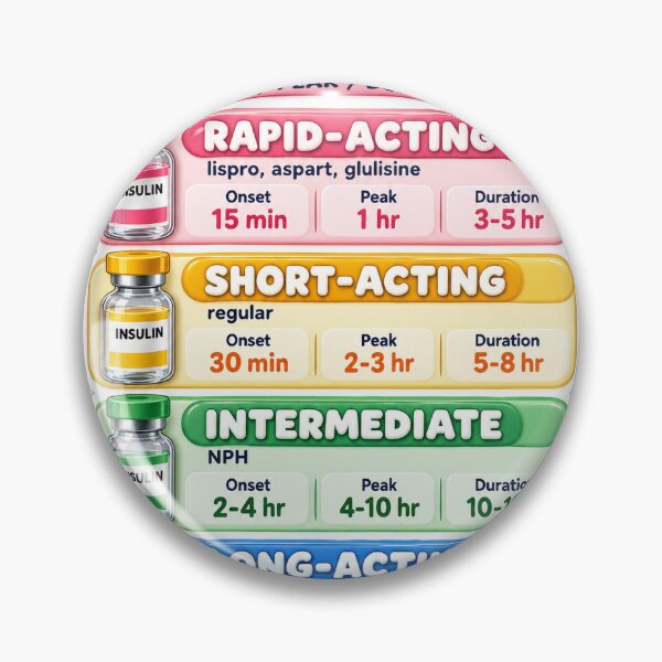 Item preview, Insulin Types 3D Study Aid Nursing Student Sticker designed and sold by isokinetic.