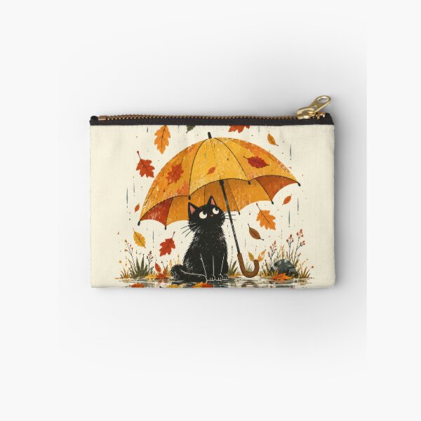 Item preview, Black cat under yellow umbrella designed and sold by anytka.