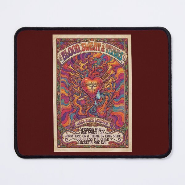 Item preview, Blood Sweat and Tears Retro Psychedelic Poster designed and sold by Halifaxartguy.