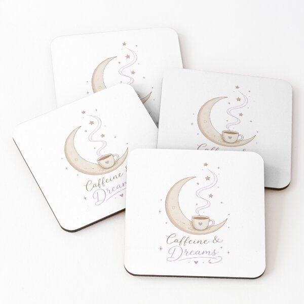 Item preview, Caffeine & Dreams Crescent Moon Coffee | Cozy Celestial Coffee Lover designed and sold by dreamz-world.