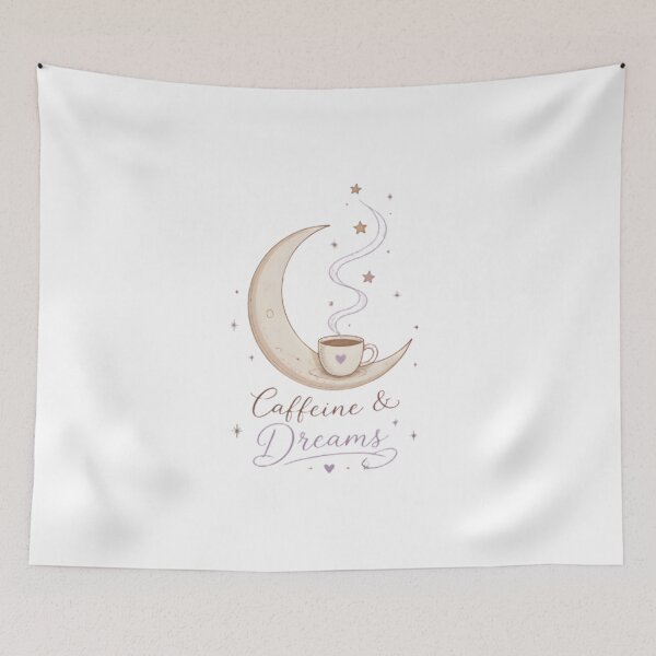 Item preview, Caffeine & Dreams Crescent Moon Coffee | Cozy Celestial Coffee Lover designed and sold by dreamz-world.