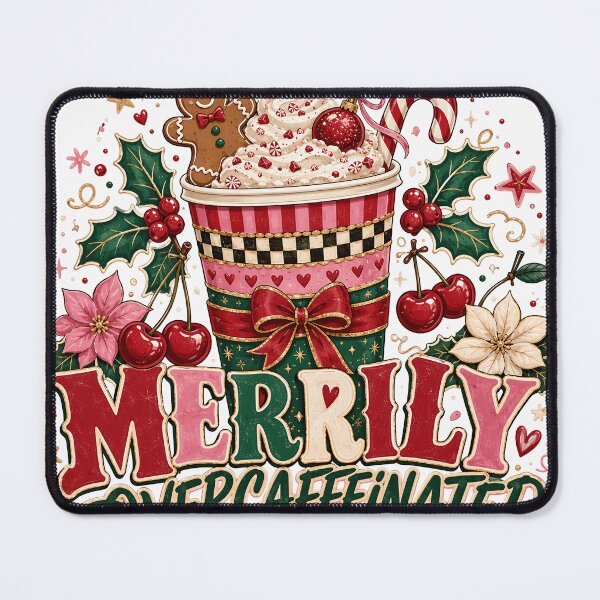 Item preview, Merrily Overcaffeinated Christmas Coffee designed and sold by JoyfullyOffbeat.