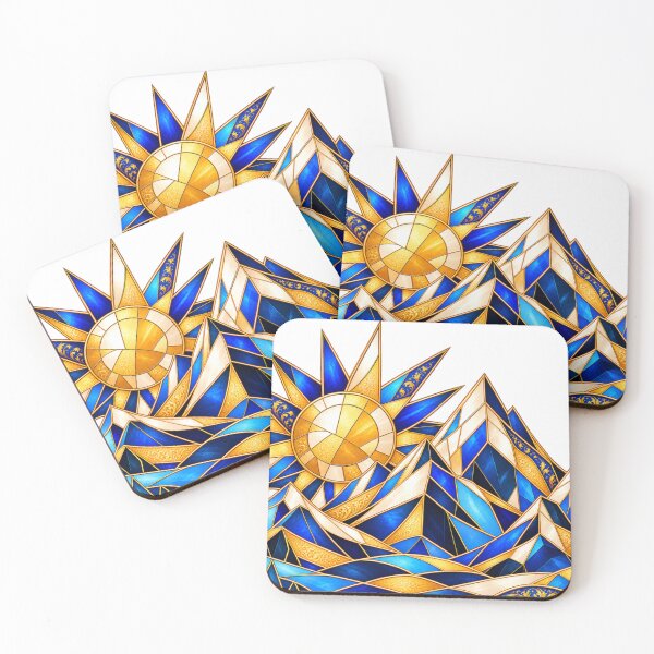 Item preview, Golden Azure Mountains designed and sold by NeuroArtGallery.