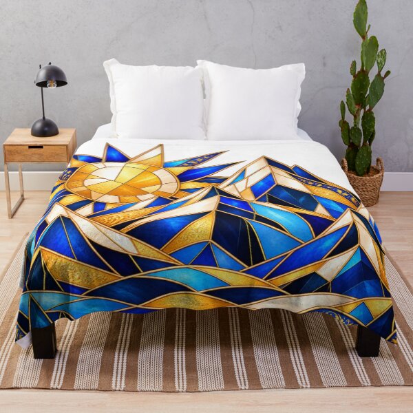 Item preview, Golden Azure Mountains designed and sold by NeuroArtGallery.