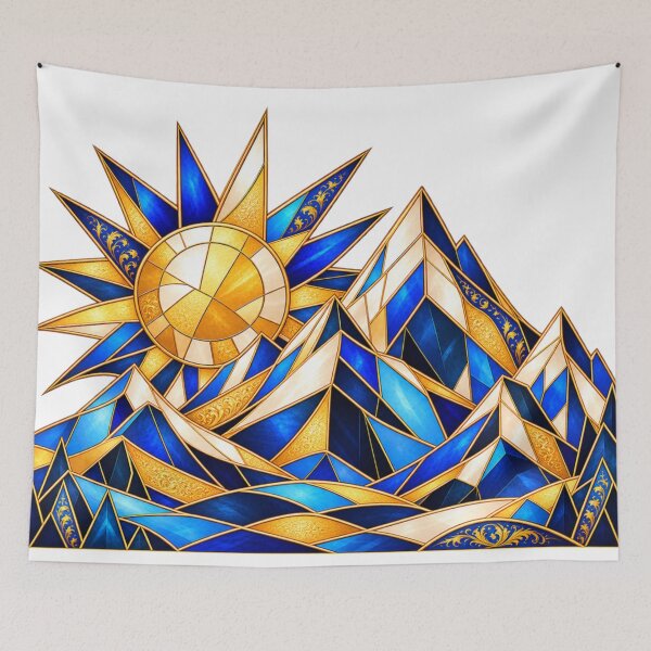 Item preview, Golden Azure Mountains designed and sold by NeuroArtGallery.