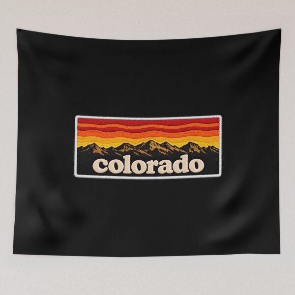 Item preview, Colorado Rocky Mountains Retro Sunset Outdoor Graphic designed and sold by Swanny's Custom T-shirt and Gift Designs.