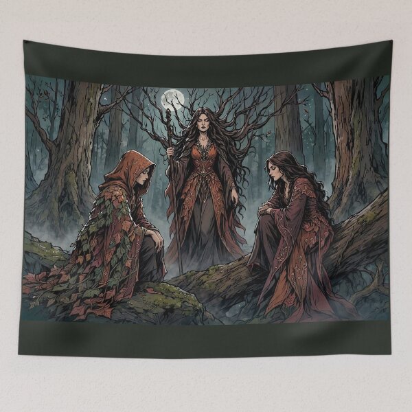 Item preview, Autumn Witches of the Wild Wood designed and sold by Roberta Calabrese.
