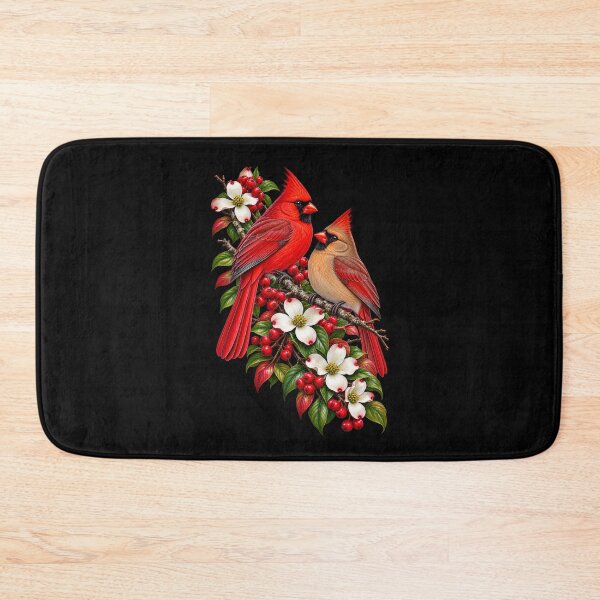 Item preview, Pair of Cardinals on a Branch Red Cardinal Bird Nature Design designed and sold by RockitBaby.