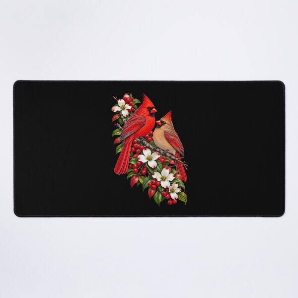 Item preview, Pair of Cardinals on a Branch Red Cardinal Bird Nature Design designed and sold by RockitBaby.