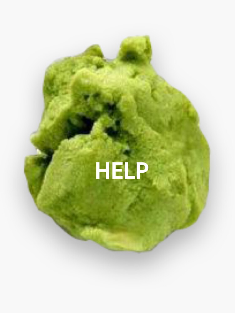 "Wasabi... Help" Sticker by SuSquash Redbubble
