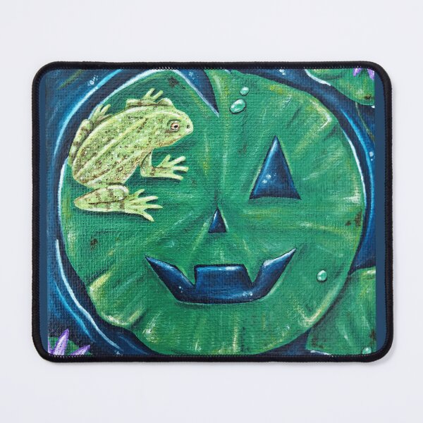 Item preview, Halloween Frog Jack O Lantern Lily Pad designed and sold by sarahsophieartistry.