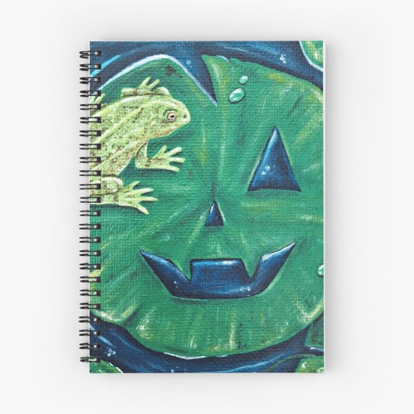 Item preview, Halloween Frog Jack O Lantern Lily Pad designed and sold by sarahsophieartistry.