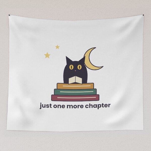 Item preview, Just One More Chapter – Black Cat and Books, Dark Academia designed and sold by Seangean5.