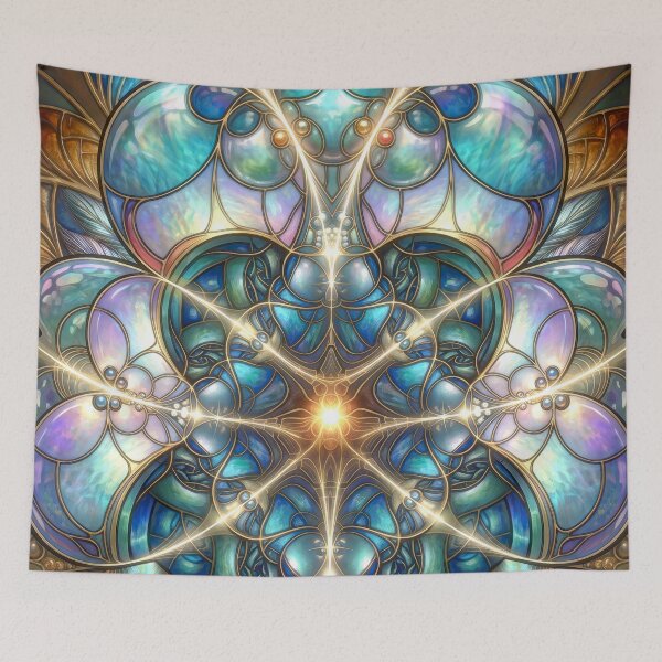 Item preview, Stained Glass Cosmic Fractal designed and sold by Frackxion.
