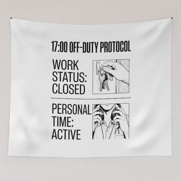 Item preview, 1700 Off Duty Protocol Work Status Closed Graphic designed and sold by SplashTastic.