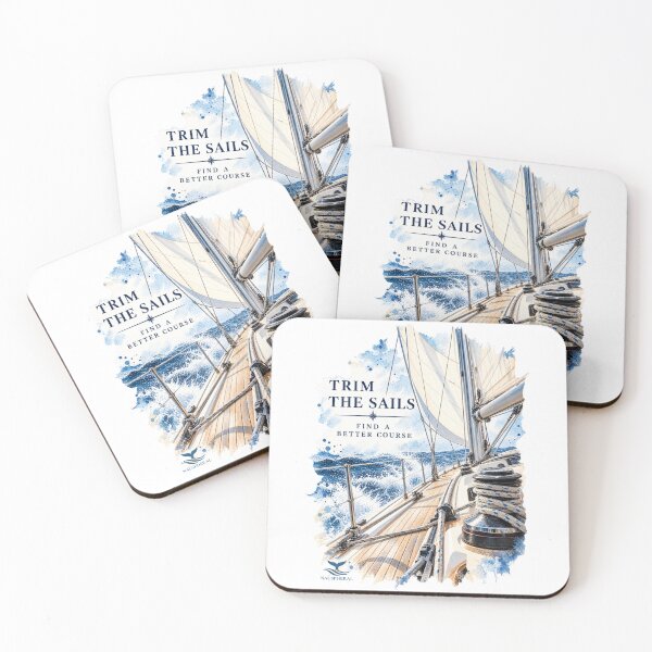 Item preview, Trim the Sails – Nautical Sailing & Sailboat Watercolor Design designed and sold by NAUSPHERAL.