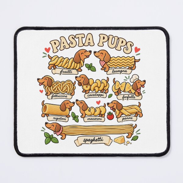 Item preview, Pasta Pups Dachshund Pasta Lover Cute Dog Foodie Graphic designed and sold by LandFinStudio.