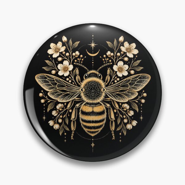 Item preview, Botanical Bee, Floral Honey Bee, Bee Lover, Cottagecore, Nature Lover, Botanical designed and sold by Cchotlan.
