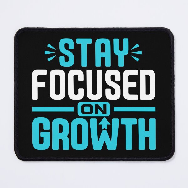 Item preview, Stay Focused on Growth Motivational Growth Mindset Typography T-Shirt designed and sold by rejowan-arts.