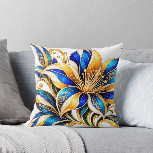 Item preview, Golden Azure Blossom designed and sold by NeuroArtGallery.