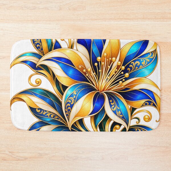 Item preview, Golden Azure Blossom designed and sold by NeuroArtGallery.
