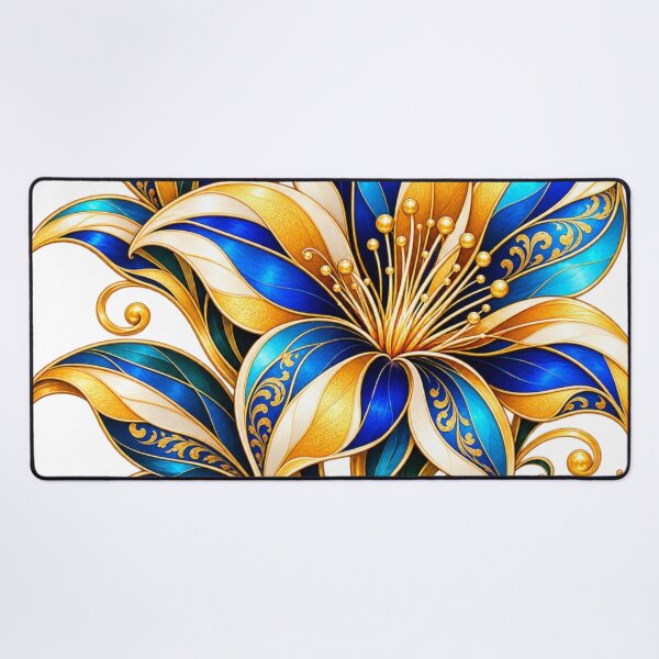 Item preview, Golden Azure Blossom designed and sold by NeuroArtGallery.
