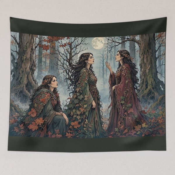 Item preview, Autumn Witches of the Wild Wood designed and sold by Roberta Calabrese.