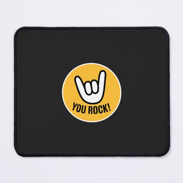 Item preview, You Rock Rock On Hand Sign Yellow Badge designed and sold by PixellaneArt.