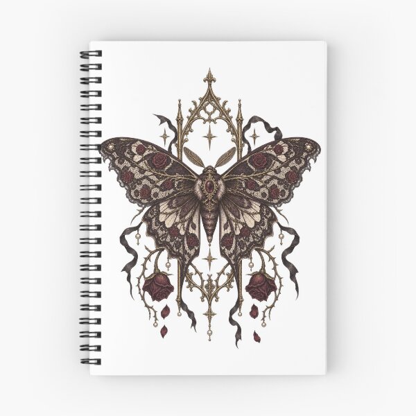 Item preview, Gothic Moth Dark Floral Victorian Art designed and sold by 966 A.D..