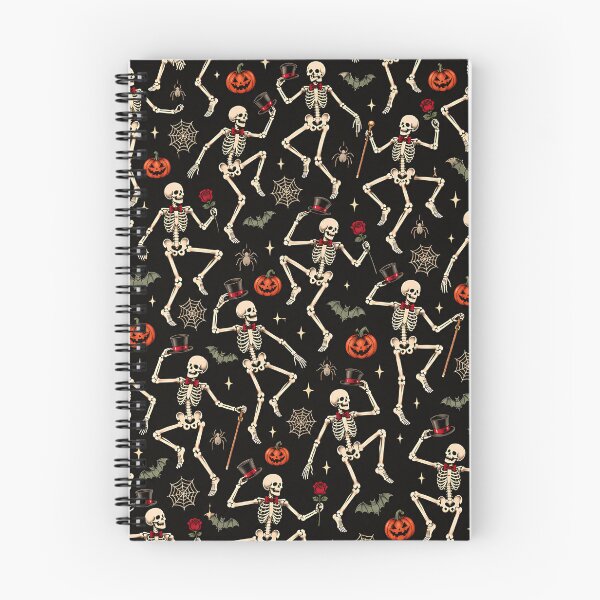 Item preview, Vintage Halloween Dancing Skeletons Pattern designed and sold by ValentinaHramov.