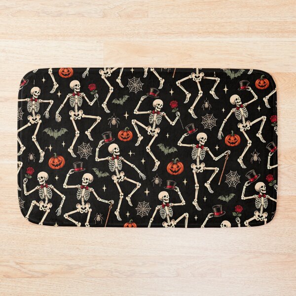Item preview, Vintage Halloween Dancing Skeletons Pattern designed and sold by ValentinaHramov.
