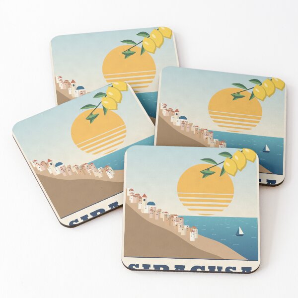 Item preview, Siracusa Ortigia Sicily Retro Travel Poster designed and sold by ChromaLens.