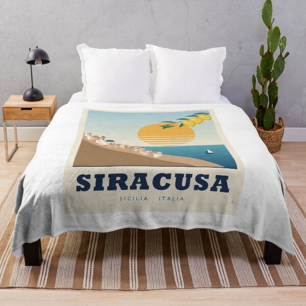 Item preview, Siracusa Ortigia Sicily Retro Travel Poster designed and sold by ChromaLens.