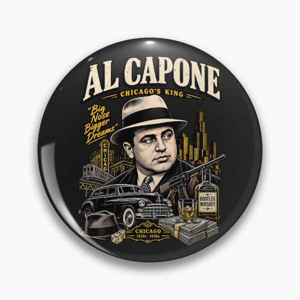 Item preview, Al Capone Vintage Gangster Poster – Chicago Mafia History & Prohibition Art designed and sold by Marginalia Workshop.