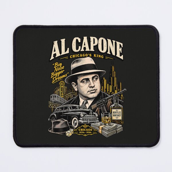 Item preview, Al Capone Vintage Gangster Poster – Chicago Mafia History & Prohibition Art designed and sold by Marginalia Workshop.