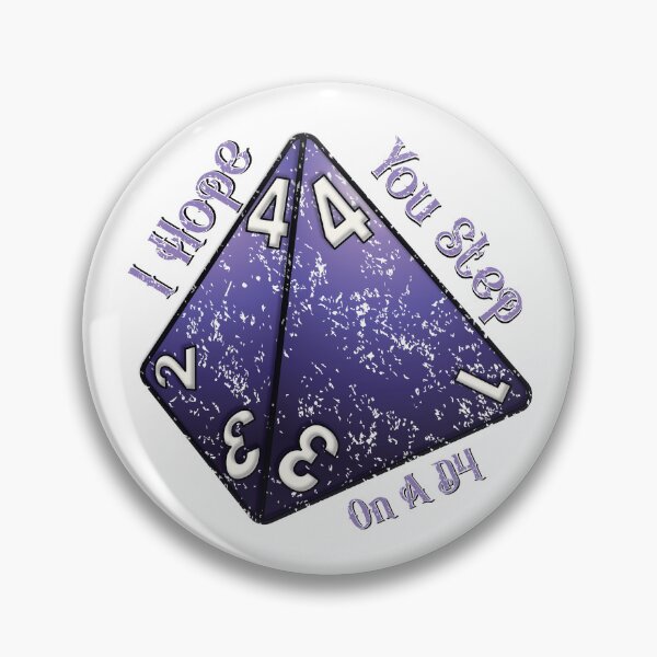 Item preview, Funny D4 Dice Quote – I Hope You Step on a D4 – Dungeons & Dragons Humor designed and sold by Leslie Makes Stuff.