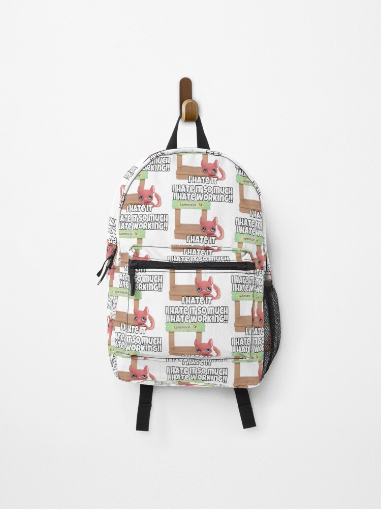 Thumbnail 1 of 3, Backpack, i hate working designed and sold by InaneCat.